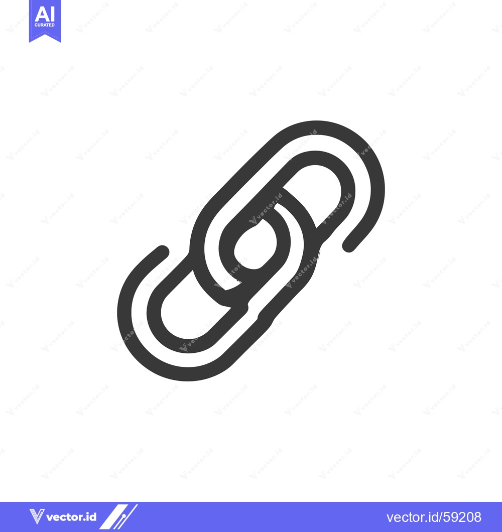 Premium Vector dari Minimalist Chain Link Icon: Interconnectedness and Digital Connection