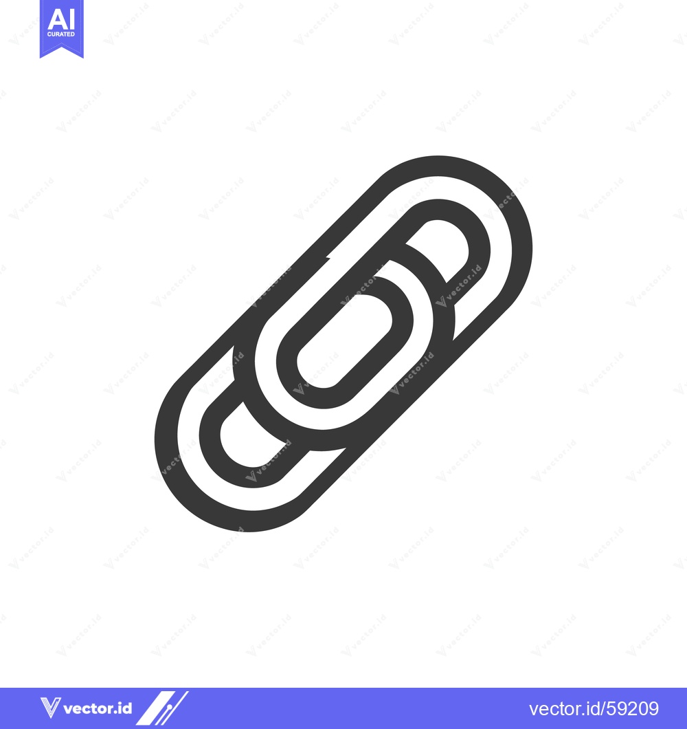 Premium Vector dari Minimalist Chain Link Icon: Interconnected, Bold Outline Design on Whi