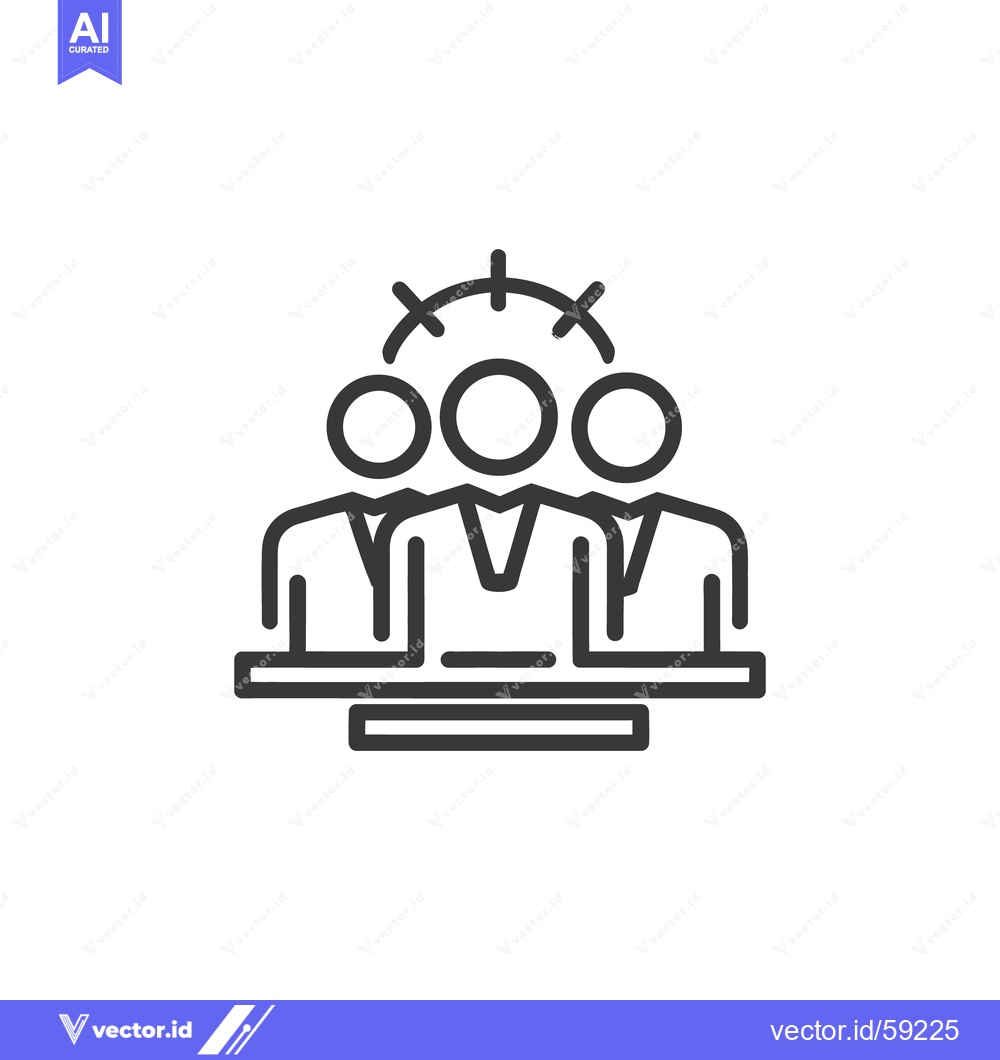 Premium Vector dari Teamwork Synergy: Three Figures with Shared Vision Icon