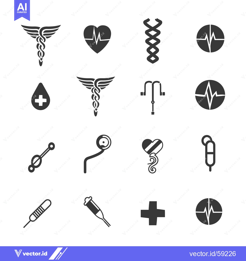Premium Vector of Medical and Healthcare Icons Set