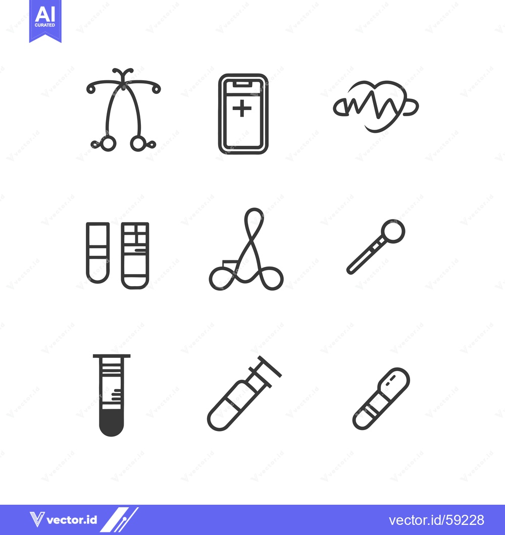 Premium Vector dari Medical and Healthcare Line Icon Set
