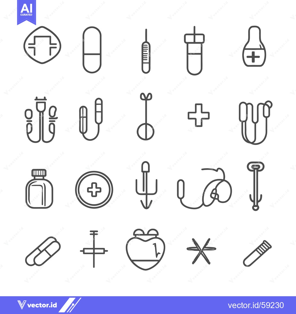 Premium Vector of Medical and Healthcare Line Icons Set