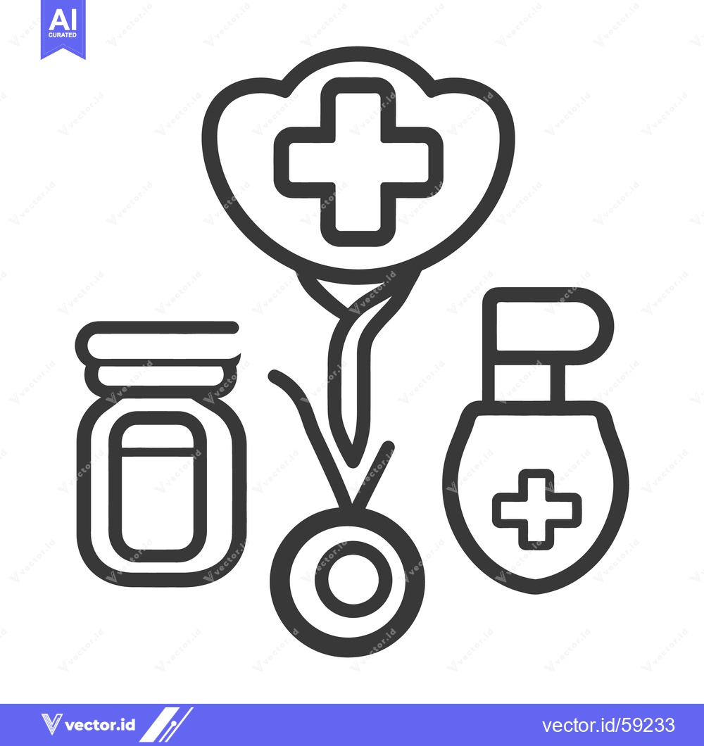 Premium Vector dari Simple medical equipment featuring a stethoscope and various supplies