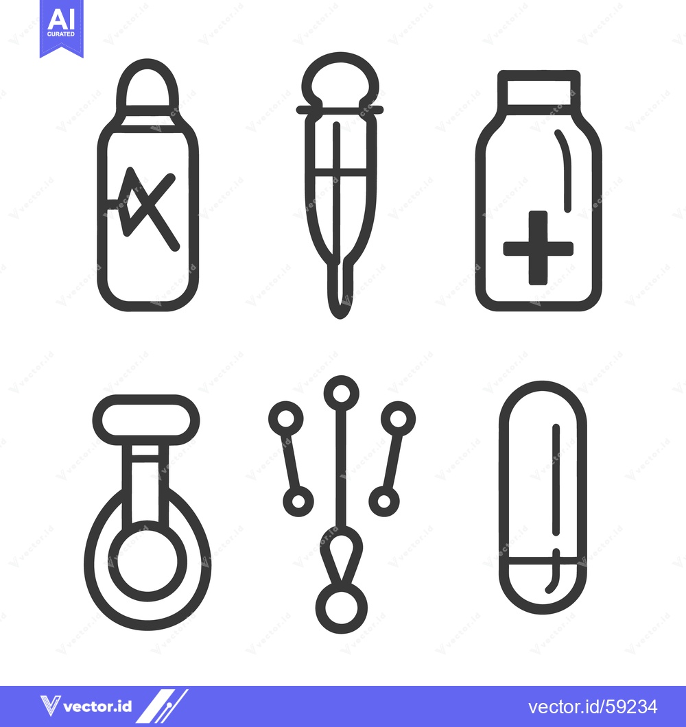 Premium Vector dari Simplified illustration of various medicine and healthcare related ico