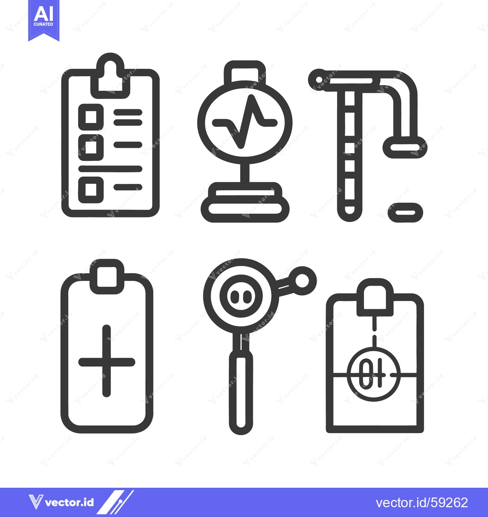 Premium Vector of Illustrative icons representing medical tools and healthcare related i