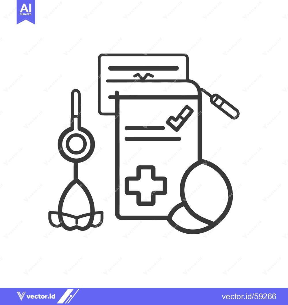 Premium Vector of Medical prescription with related equipment in a black and white drawi