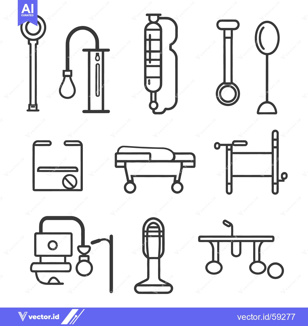 Premium Vector dari Illustrations depicting medical tools and instruments used in healthca