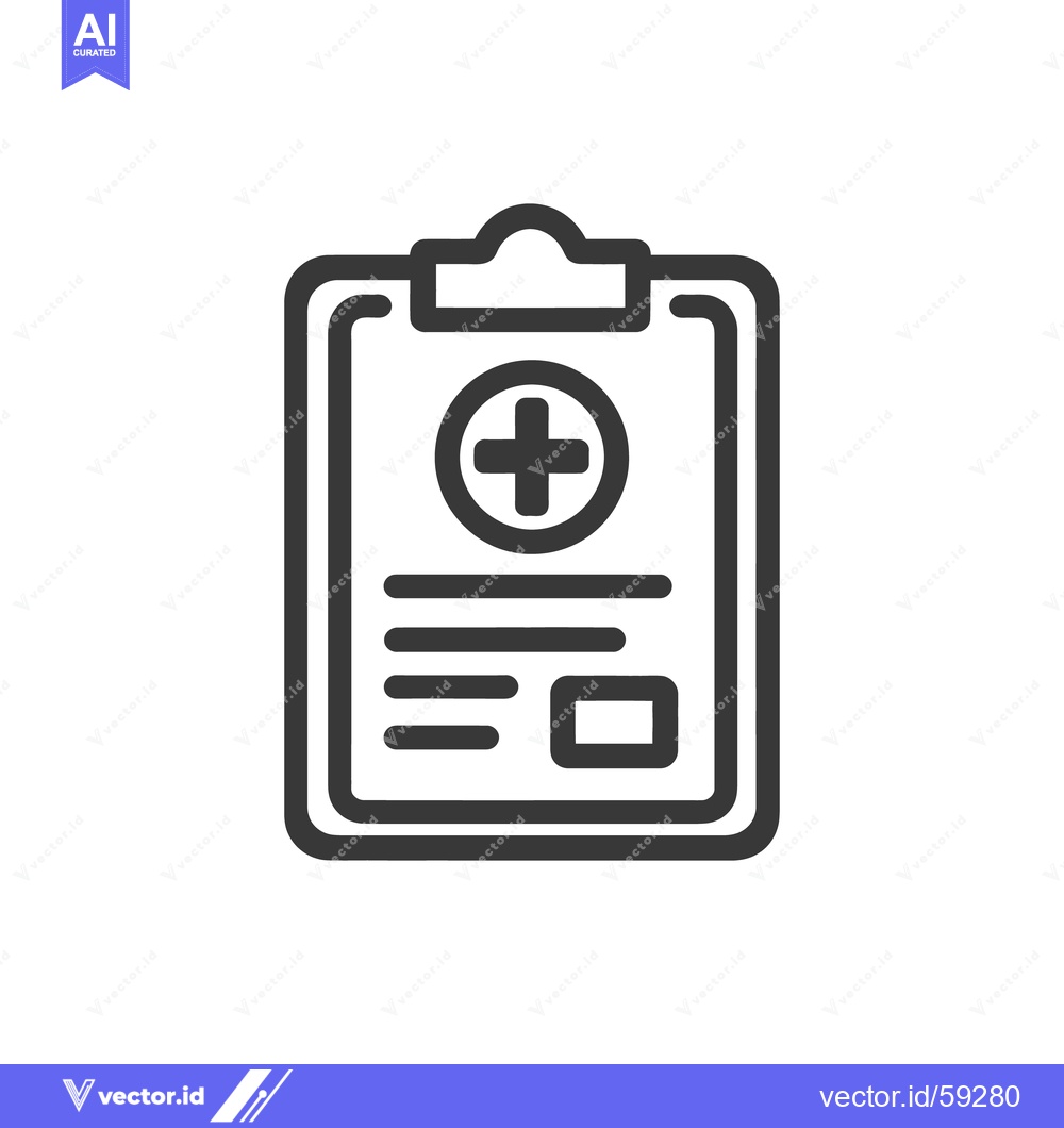 Premium Vector dari Medical Clipboard Icon: Health Record, Diagnosis, and Treatment Symbol