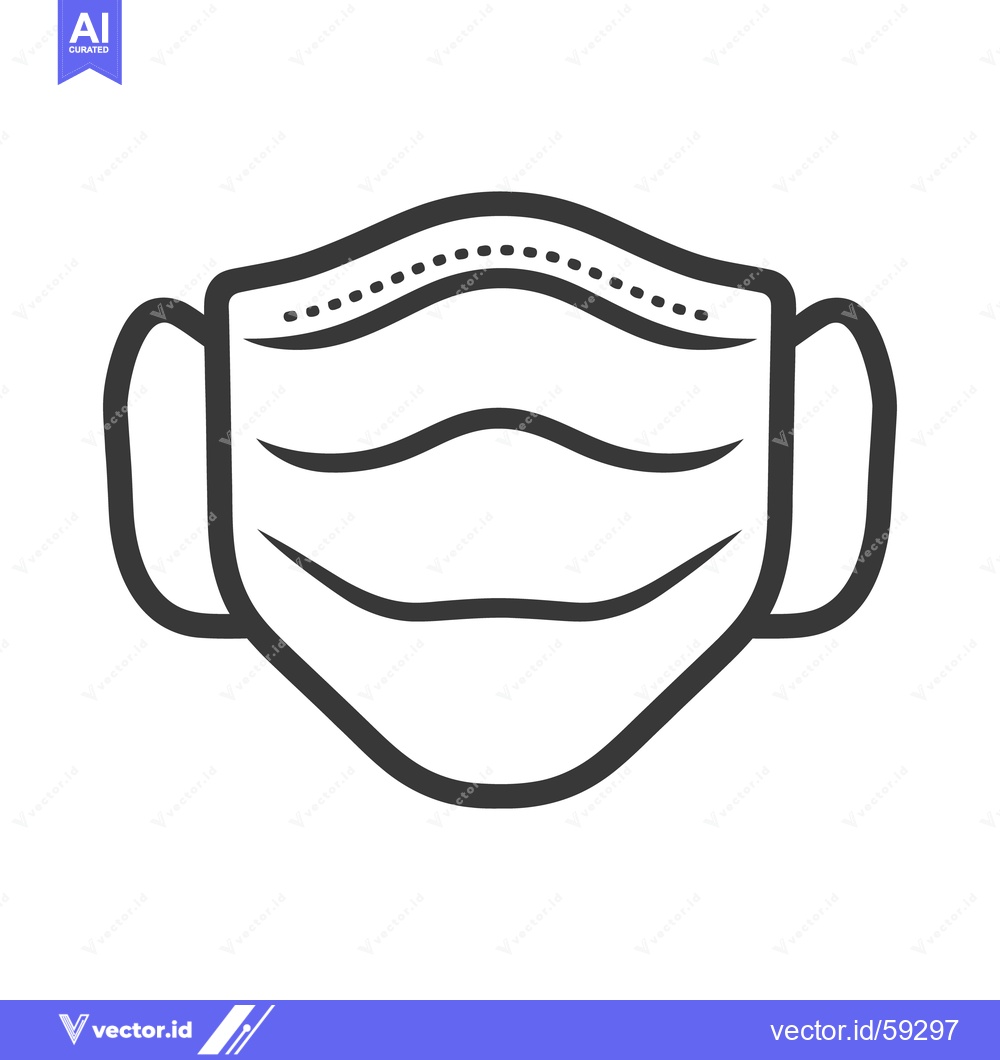 Premium Vector dari An illustrated image of a medical face mask for protection use