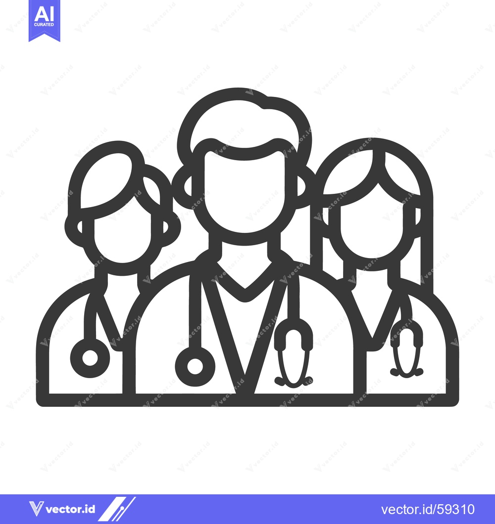 Premium Vector dari Group of medical professionals featuring doctors and nurses with steth