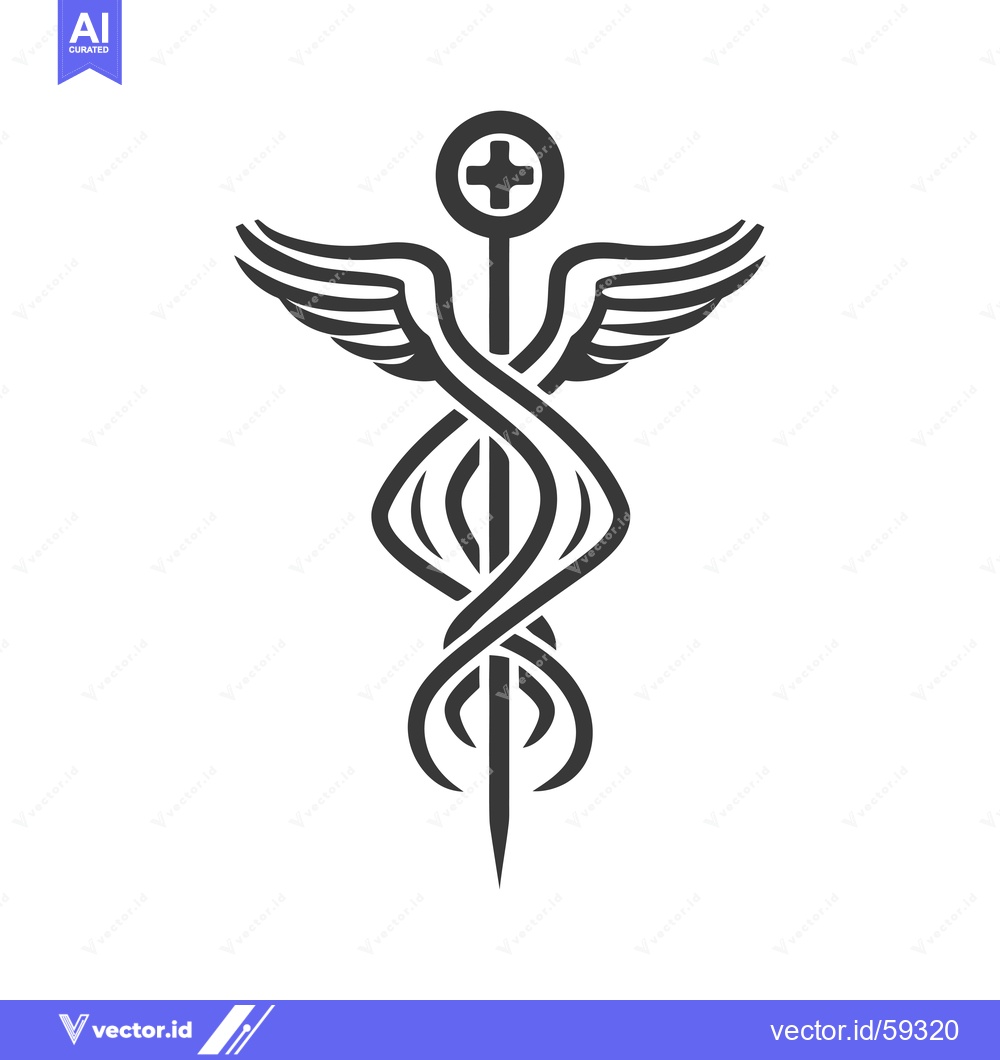 Premium Vector of Medical Symbol with Wings and a Cross