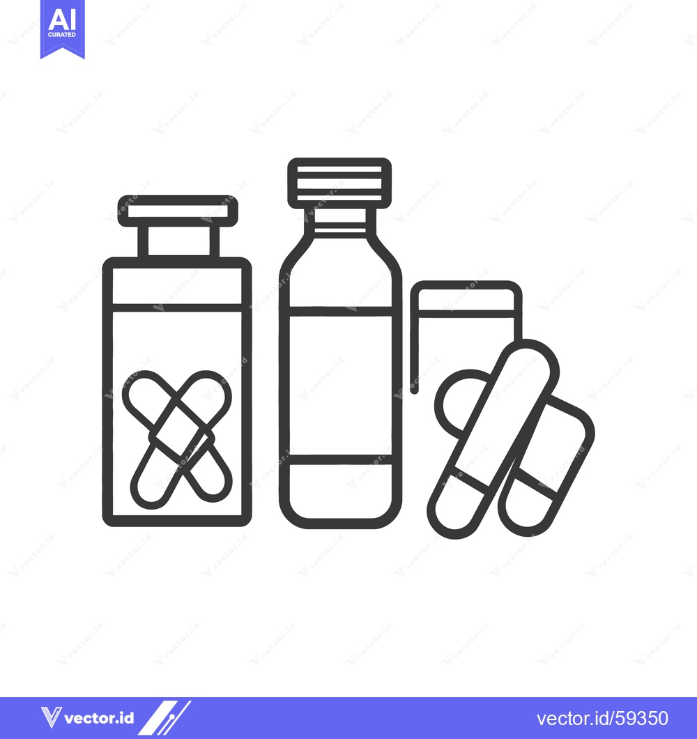 Premium Vector of Illustrative representation of medicinal capsules contained in bottles