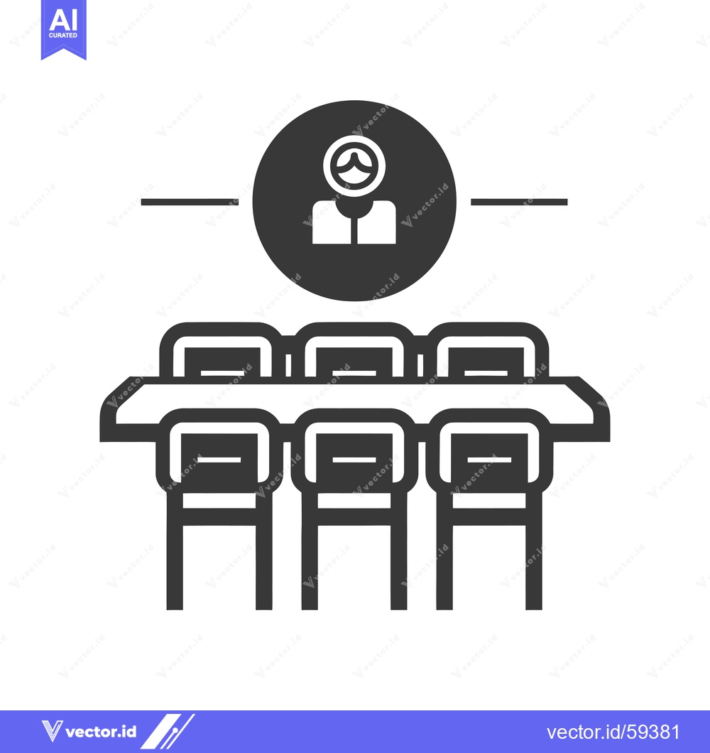Premium Vector of Meeting Table with Person at the Head of the Table