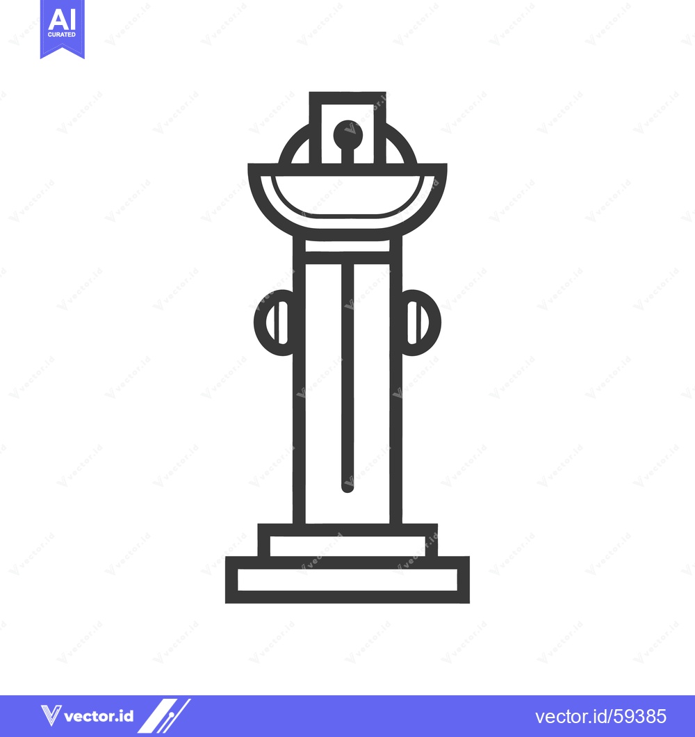 Premium Vector of An illustrative geometric design of a pillar water fountain