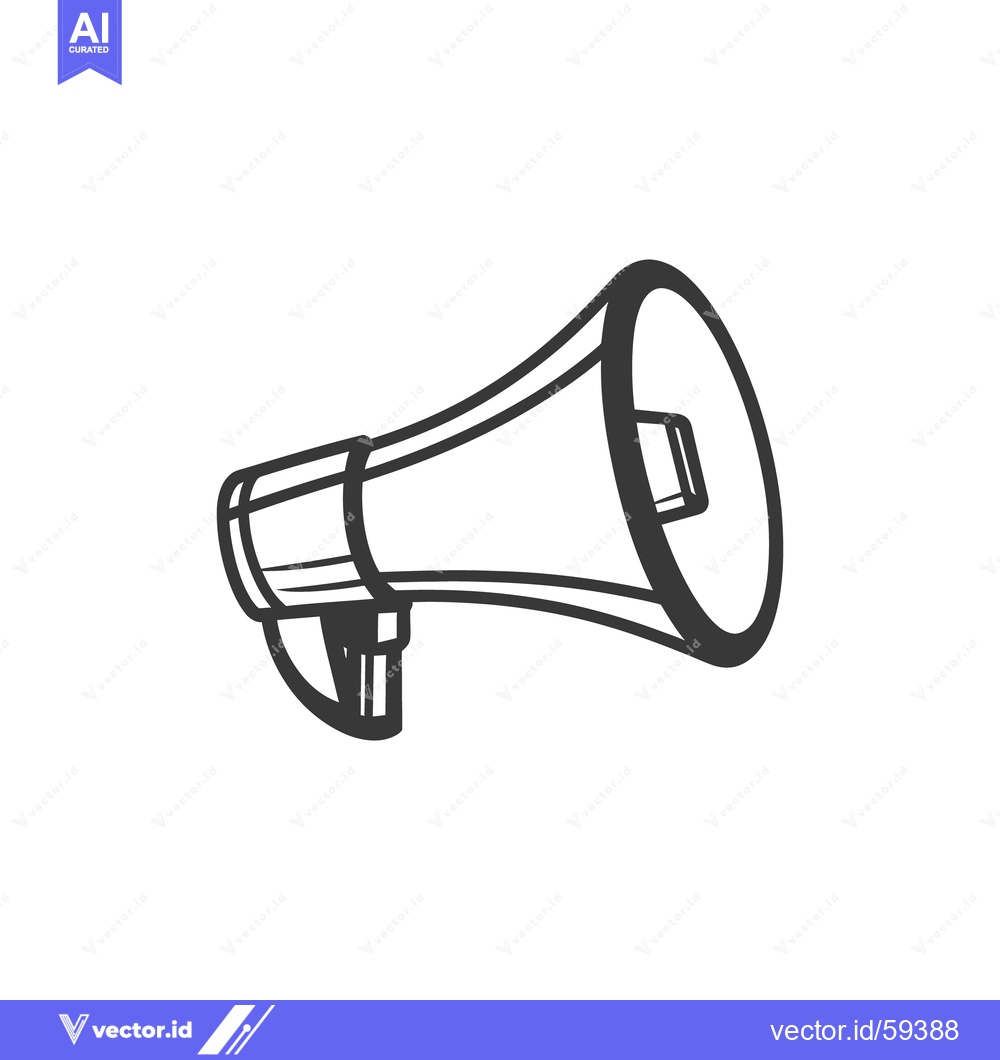 Premium Vector dari A simple hand drawn illustration of a megaphone device