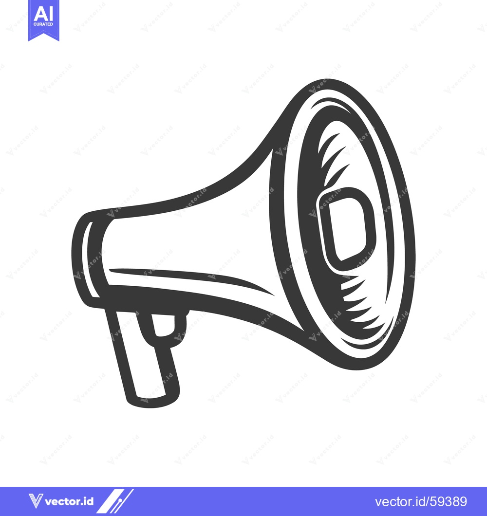 Premium Vector of A graphic illustration depicting a megaphone for public announcements