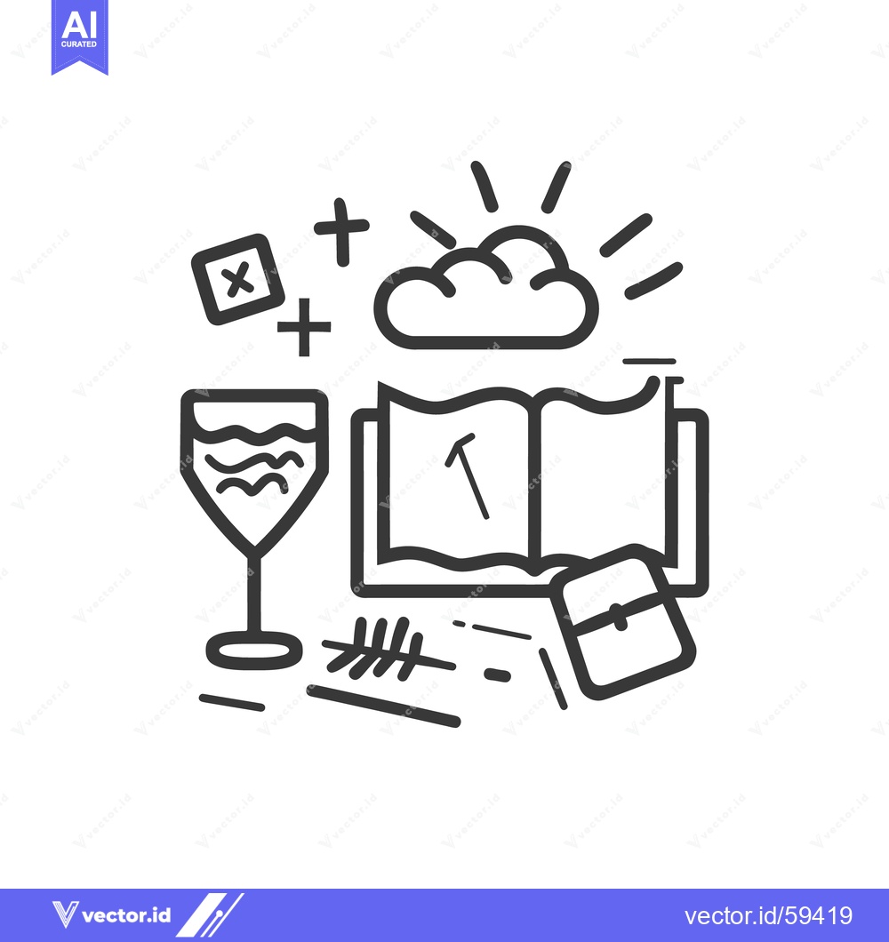 Premium Vector of An illustrated icon depicting travel planning and adventure goals