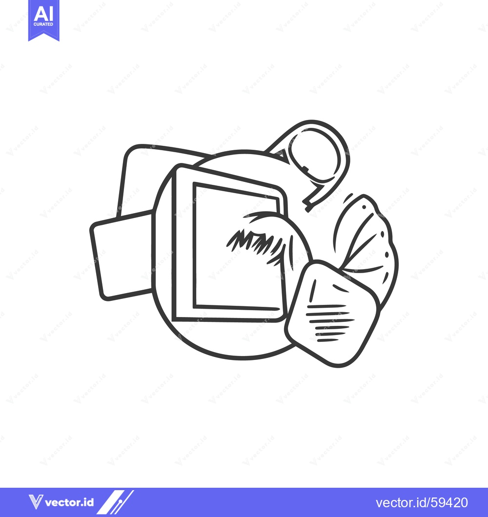 Premium Vector of A hand is holding a digital device with details on it
