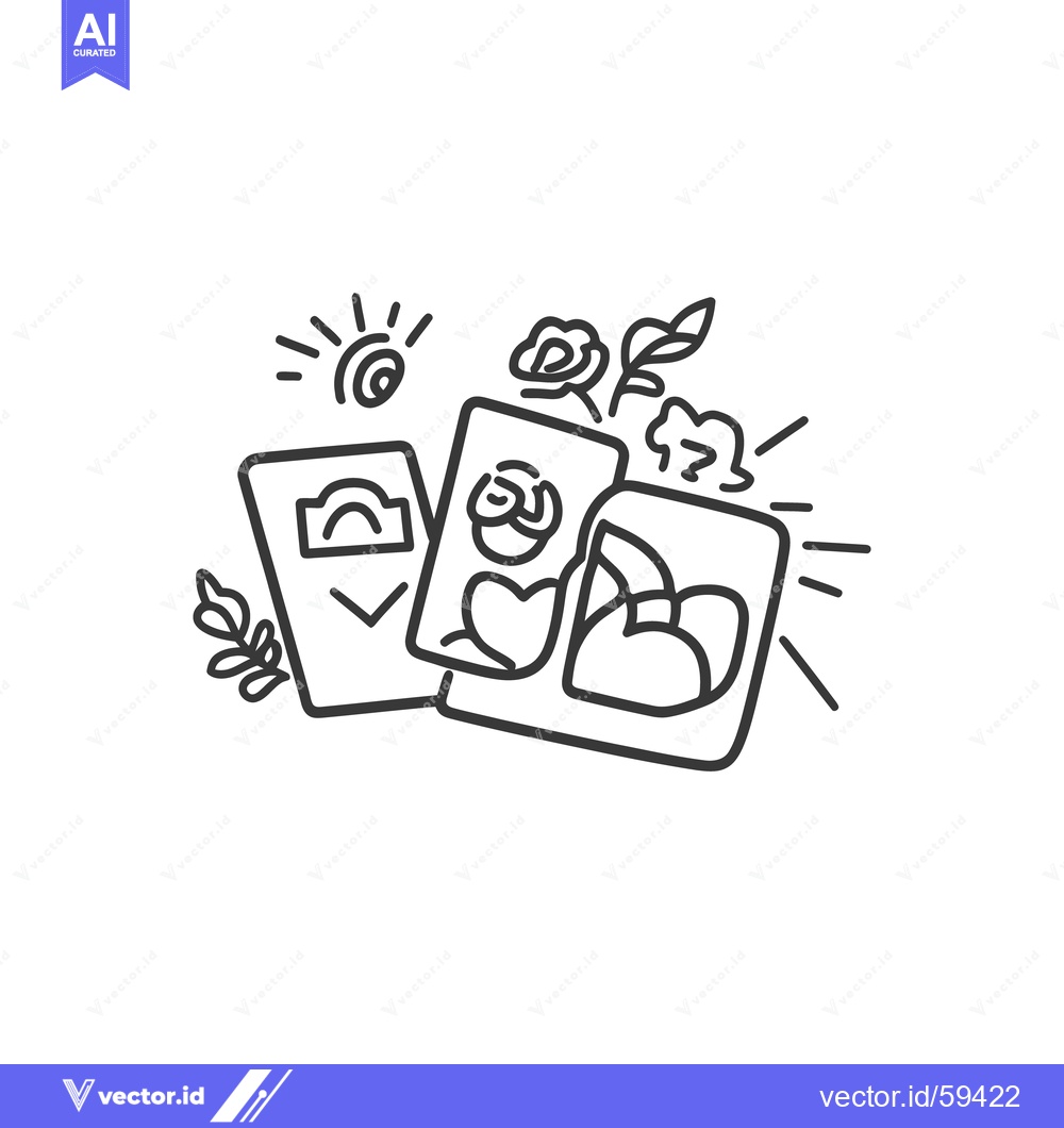 Premium Vector dari Three illustrated cards decorated with flowers and sun symbols