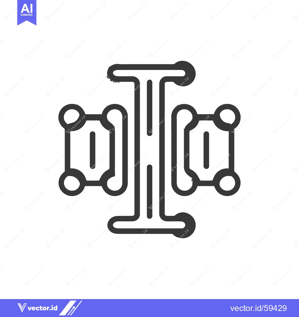 Premium Vector of Abstract Geometric Design: Symmetrical Lines and Circles in Minimalist