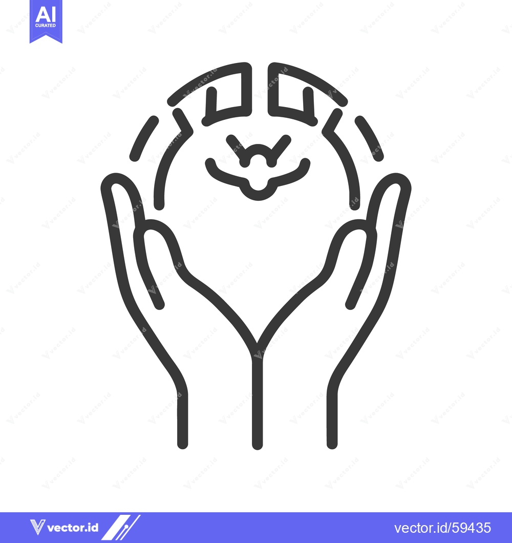 Premium Vector of Hands cradling a stylized brain symbolizing care and support