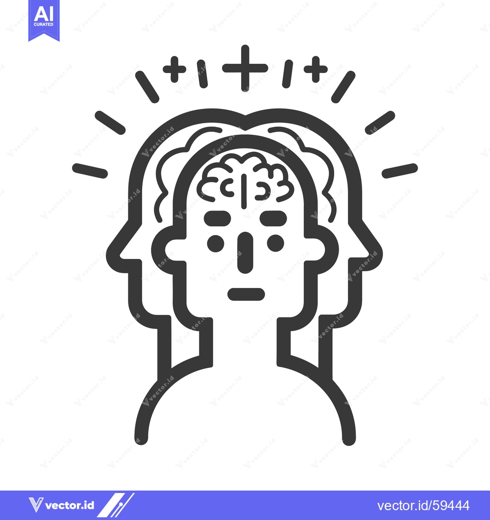 Premium Vector of An illustration depicting human head and brain activity representation