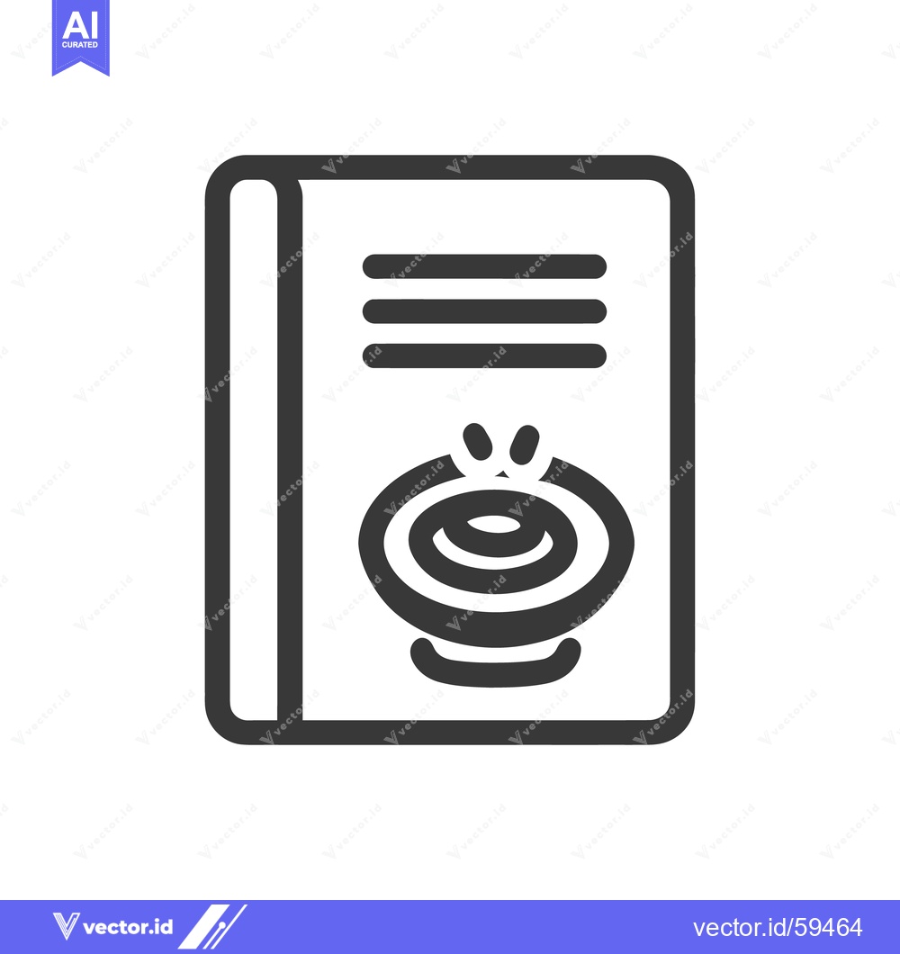 Premium Vector dari Minimalist Book Icon with Ripple Effect, Dark Gray on White
