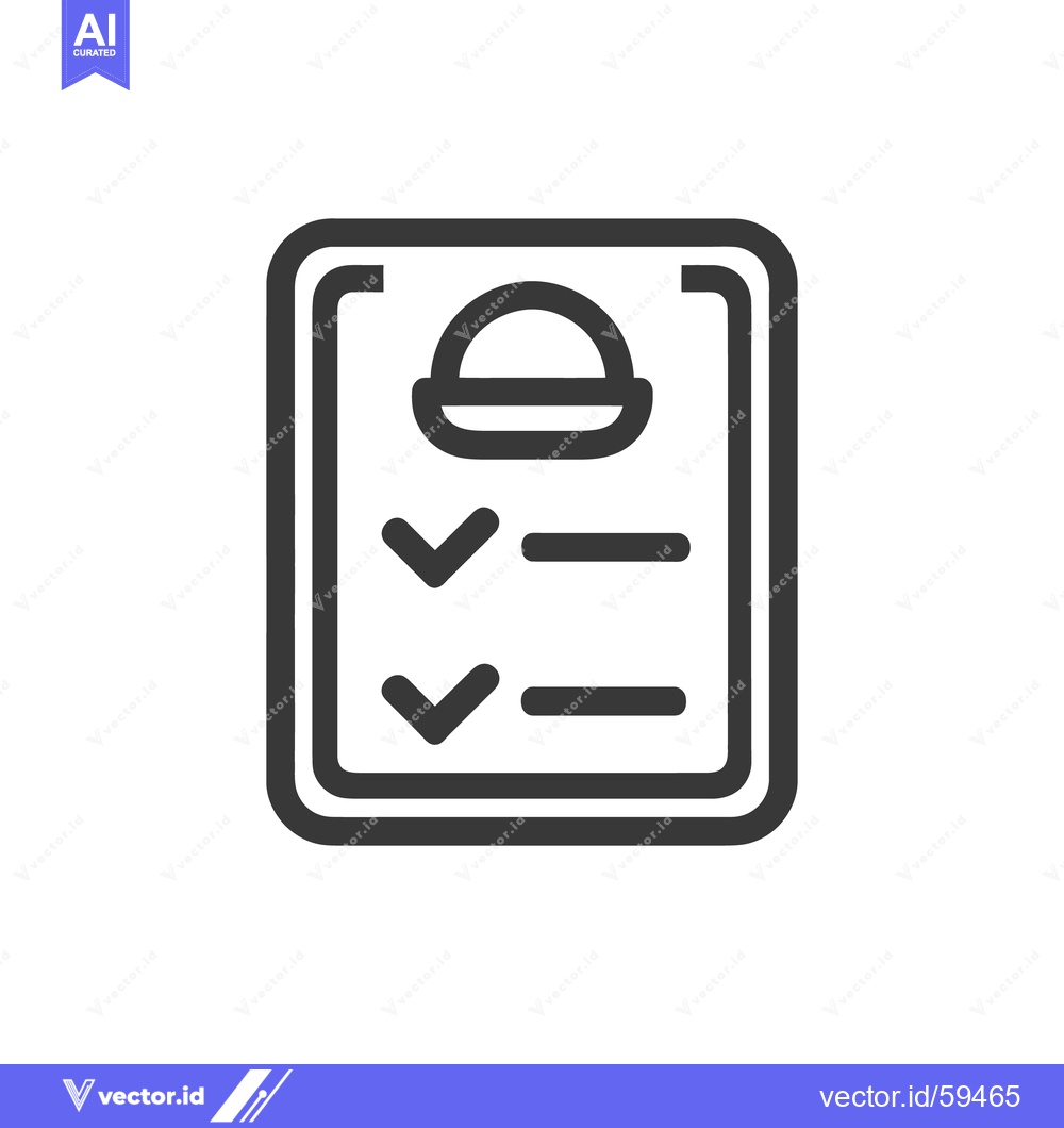 Premium Vector dari Food Order Checklist Icon: Burger, Checkmarks, and Lines on Clipboard