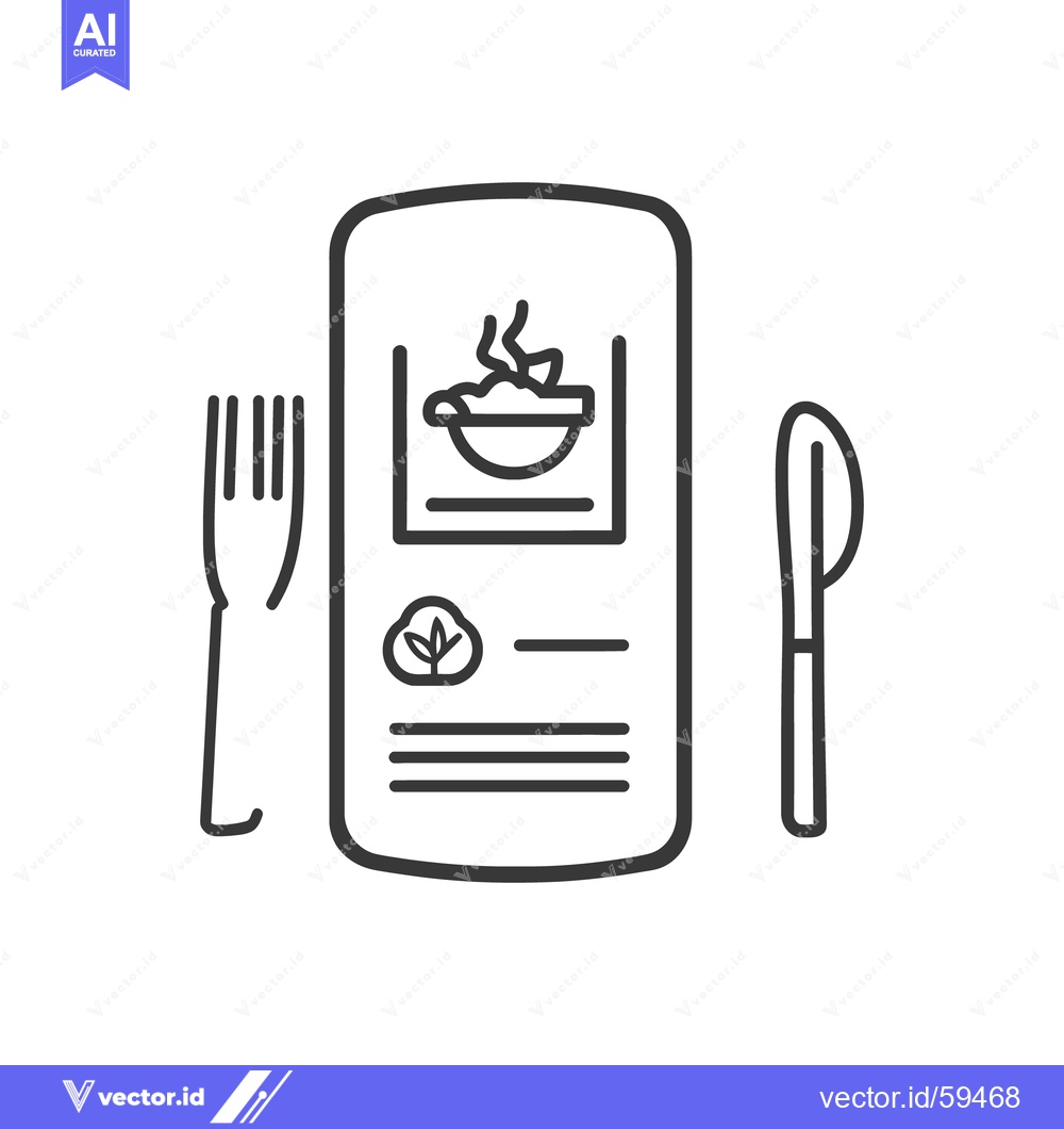 Premium Vector dari An icon shows a menu alongside utensils for eating food