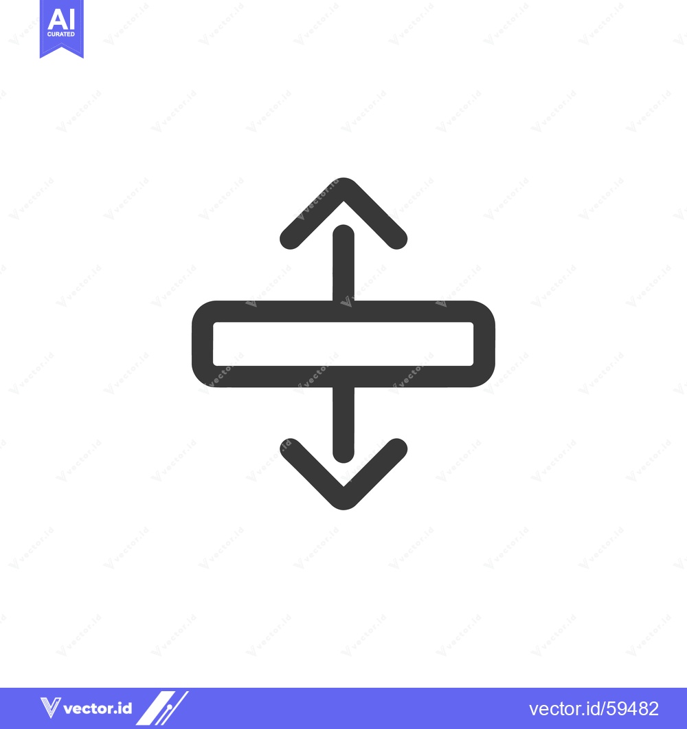 Premium Vector dari Vertical Scroll Icon: Up and Down Arrows with Rectangle