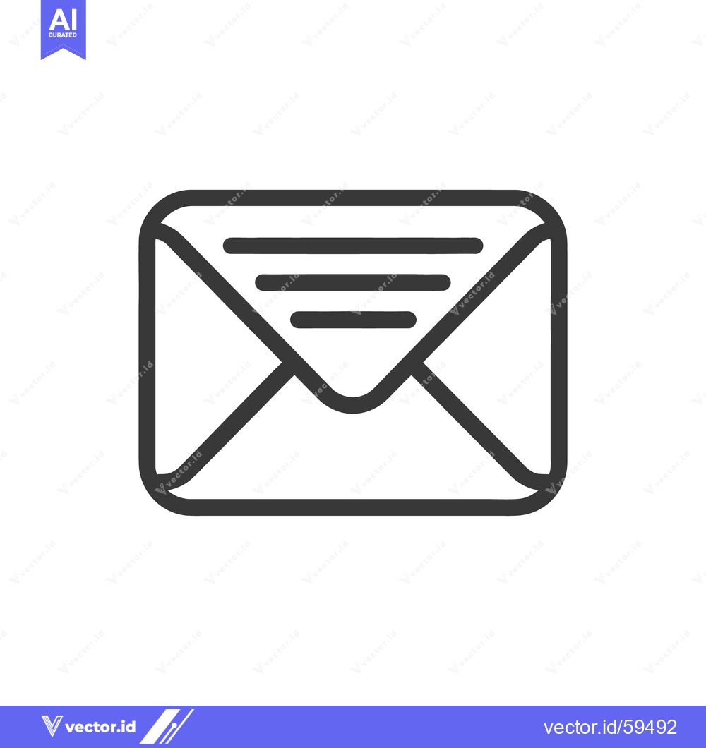Premium Vector dari An envelope illustration featuring lines representing a letter inside