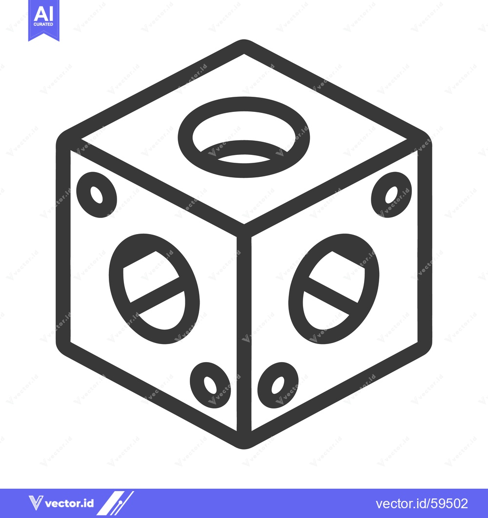 Premium Vector dari A three dimensional cube shape with different circular patterns