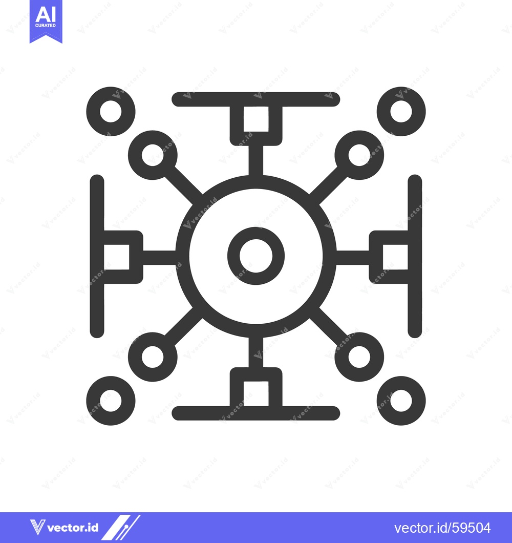 Premium Vector dari A centralized circular icon representing connections and relationships