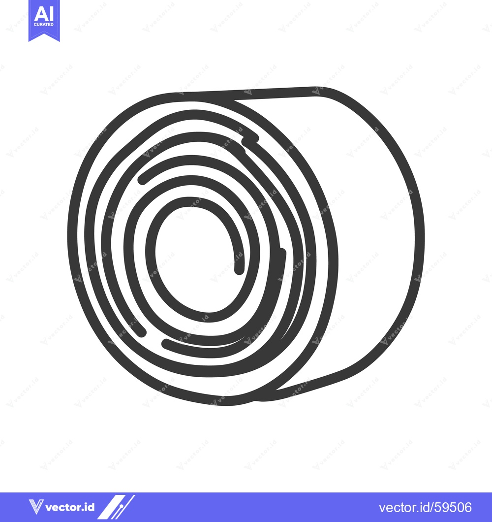 Premium Vector dari A stylized illustration depicting a rolled cylindrical object shape
