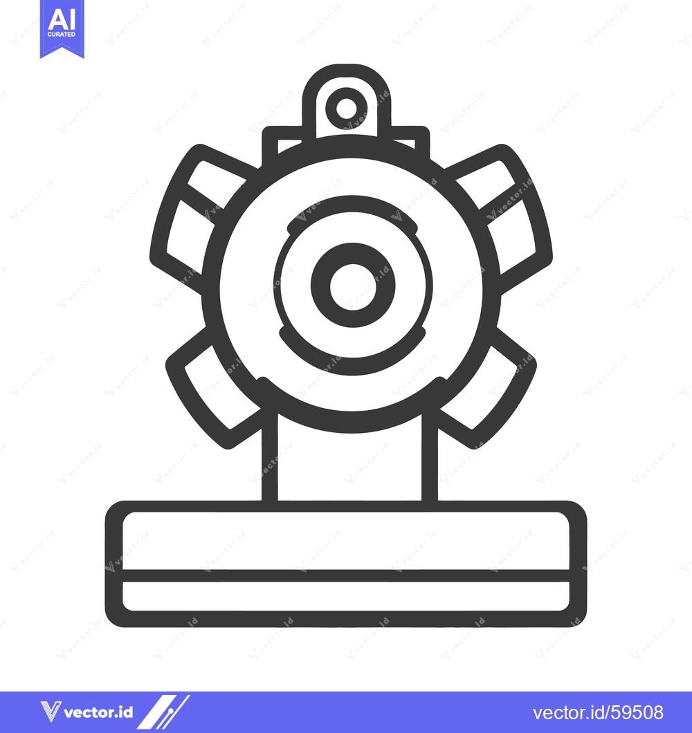 Premium Vector of A detailed graphic icon showing cogwheel mechanical gear design