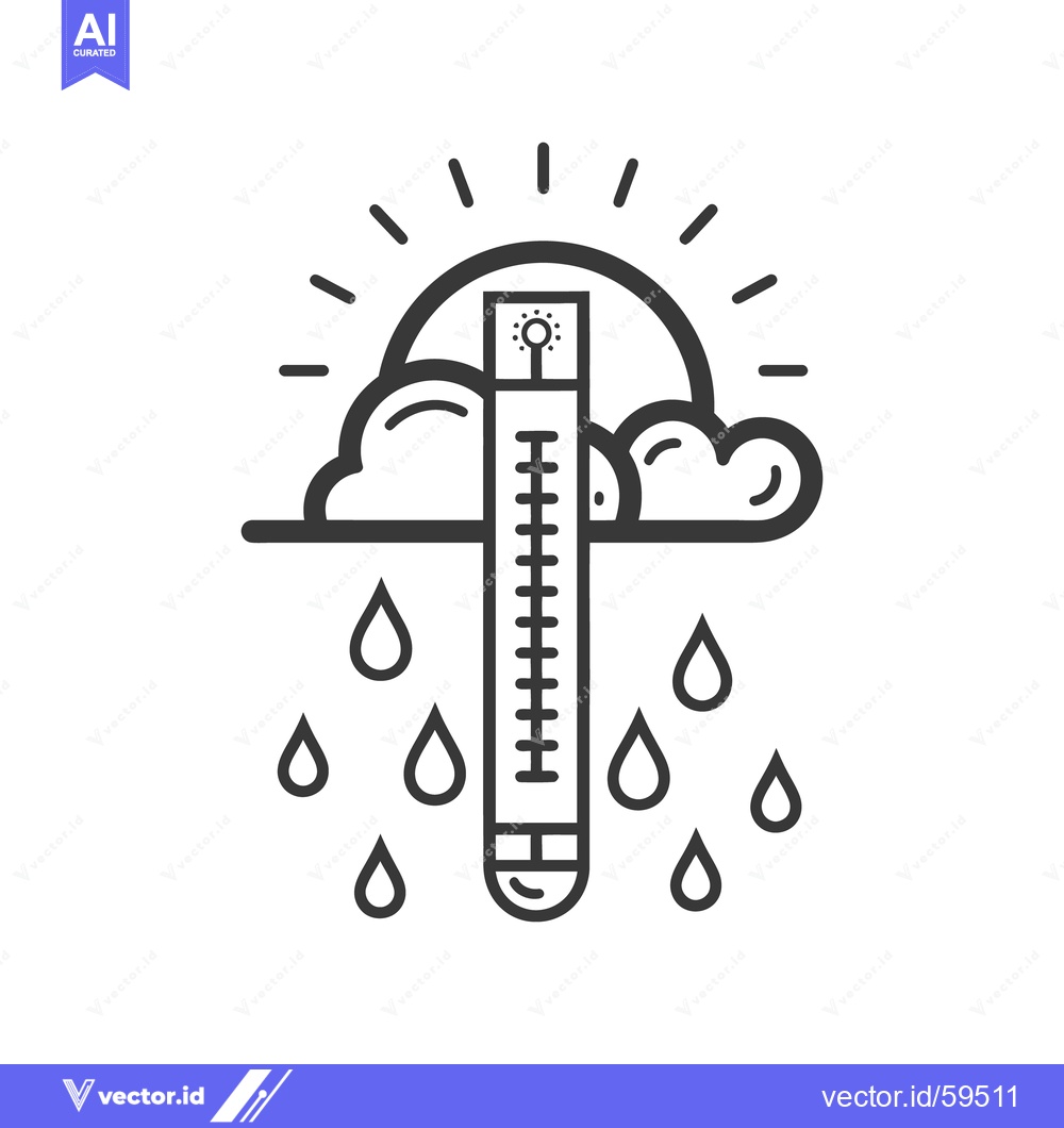 Premium Vector dari A meteorological illustration showing weather elements and temperature