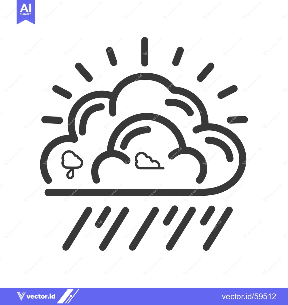 Premium Vector dari A graphical representation of weather with clouds and raindrops