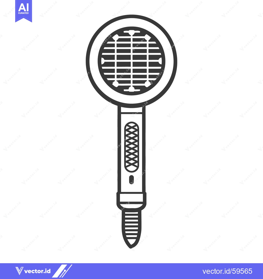 Premium Vector of A simple illustration showing an object used for hair drying