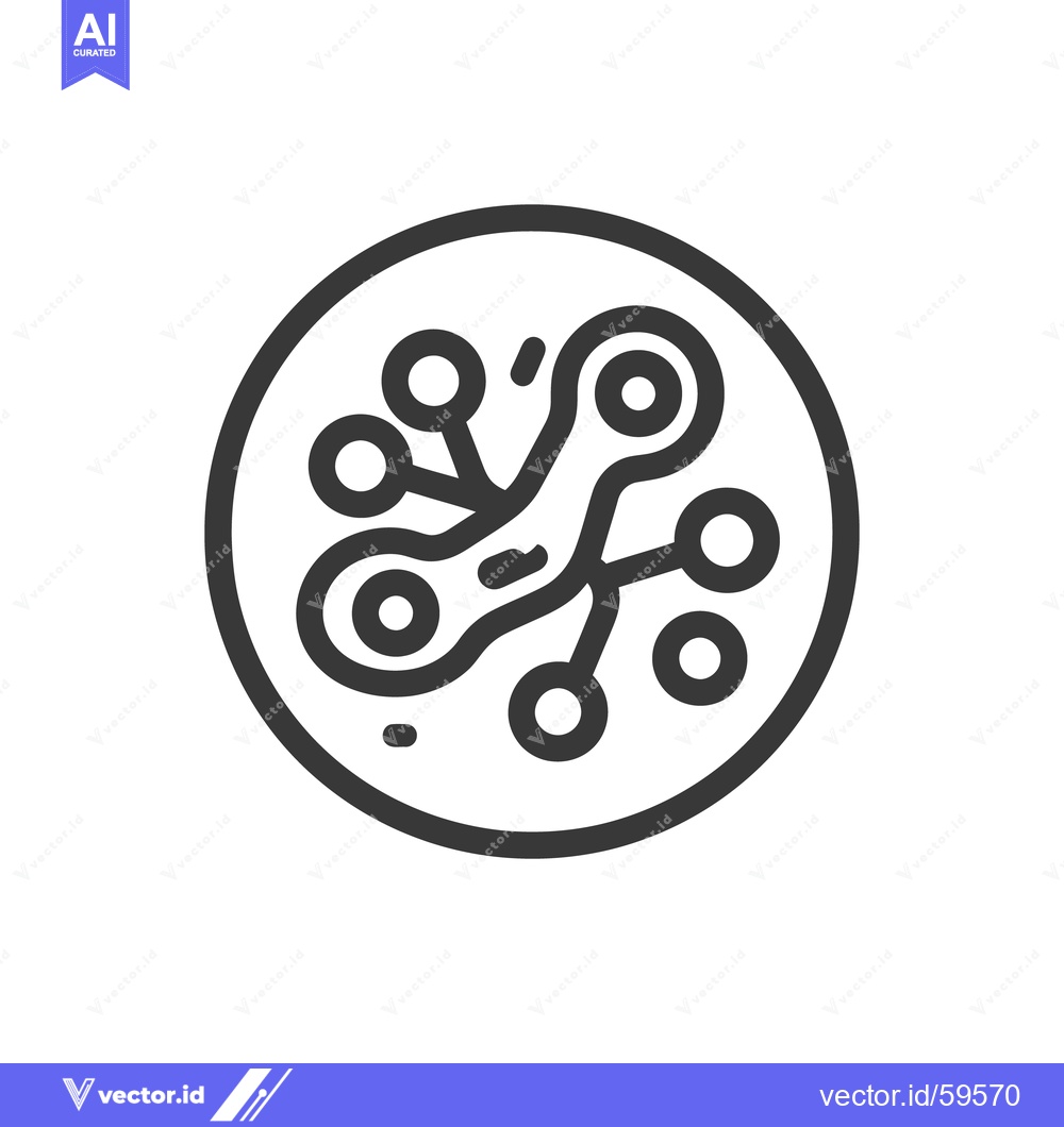 Premium Vector of Minimalist Molecule Icon: Circular Design with Connected Spheres and L