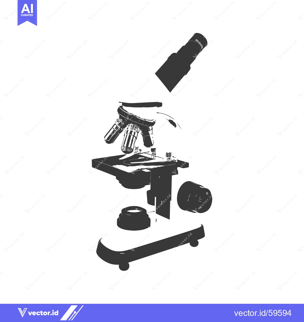 Premium Vector dari A scientific microscope instrument used in research and laboratory