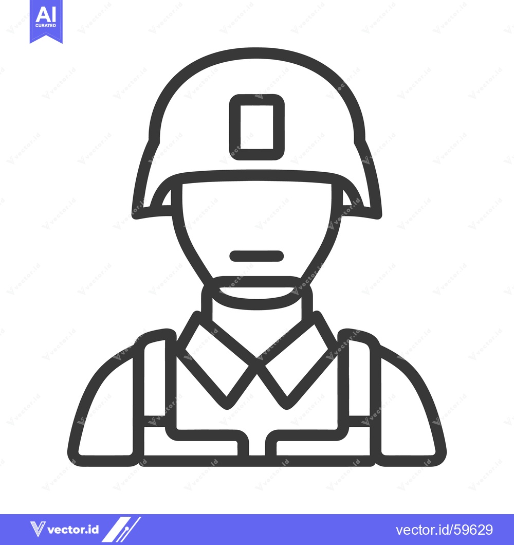 Premium Vector dari An illustration depicting a person in military attire wearing a helmet