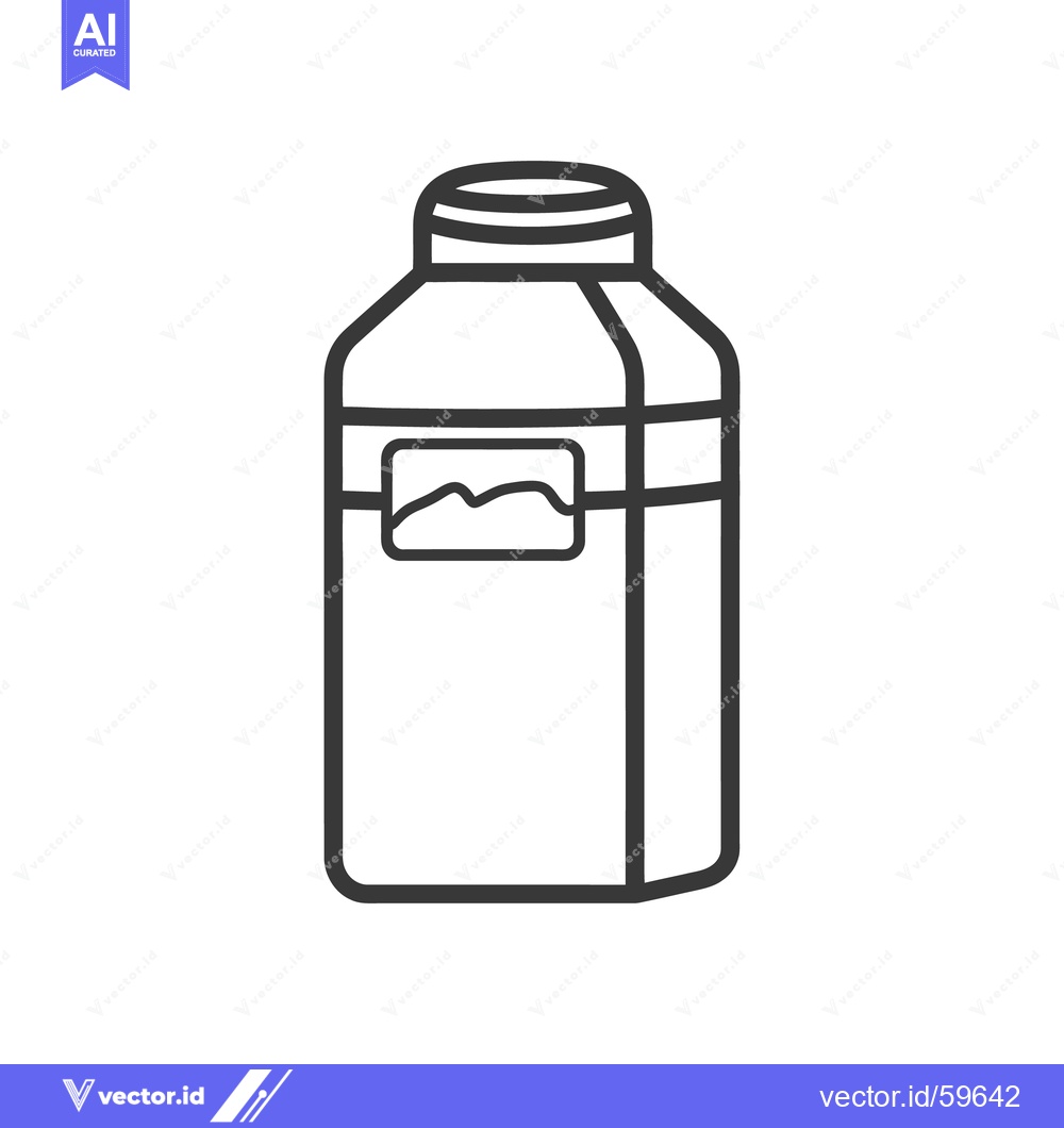Premium Vector dari A simple drawing of a container with a small label