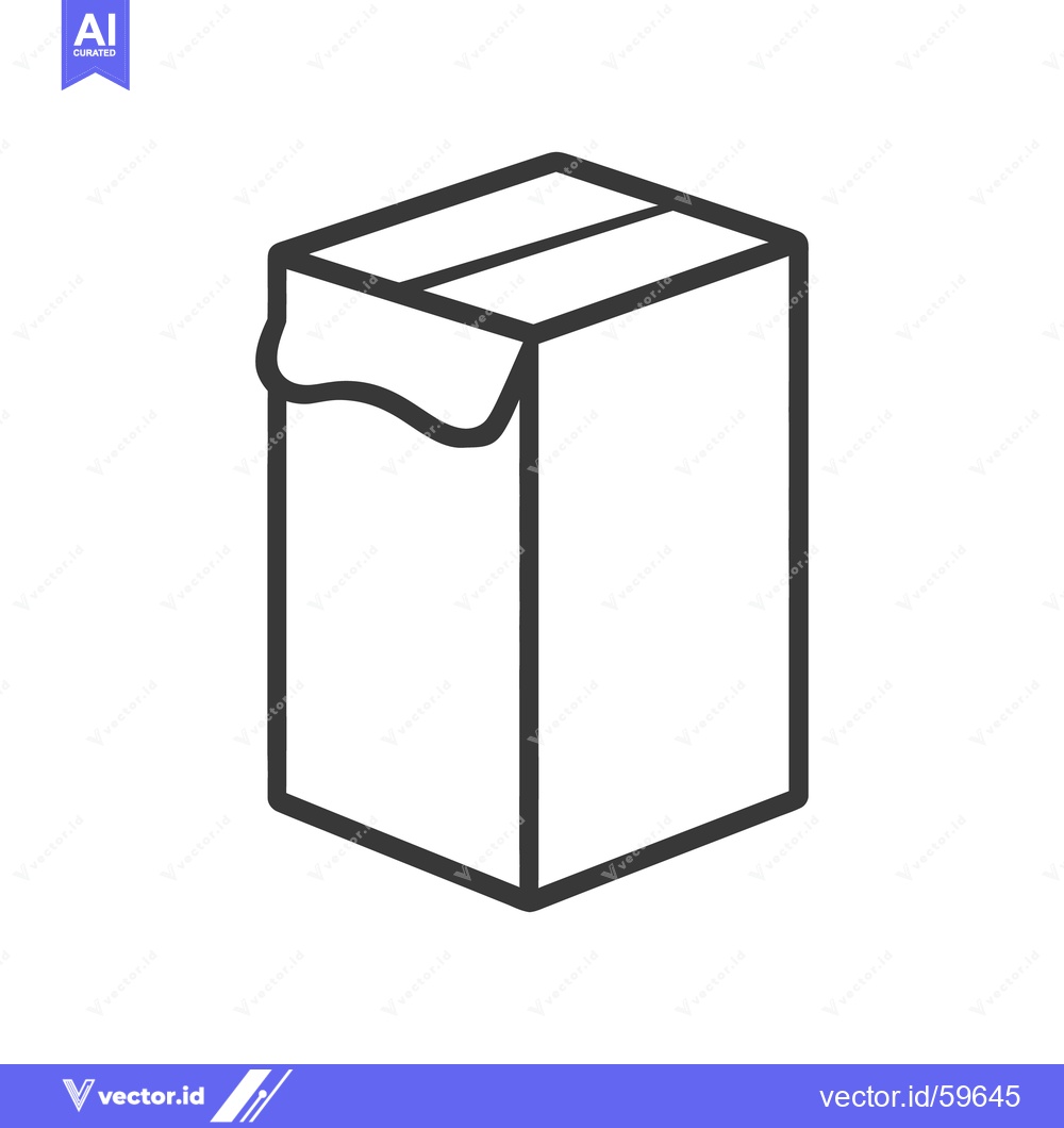 Premium Vector dari A sketched outline illustration of a tall box with a wavy edge