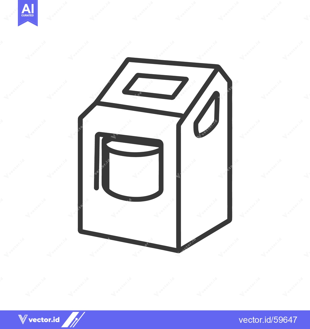 Premium Vector dari A simple illustration of a box with a cylindrical opening