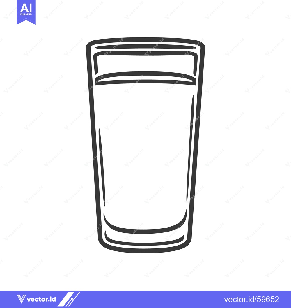 Premium Vector of A simple black and white illustration of a glass container