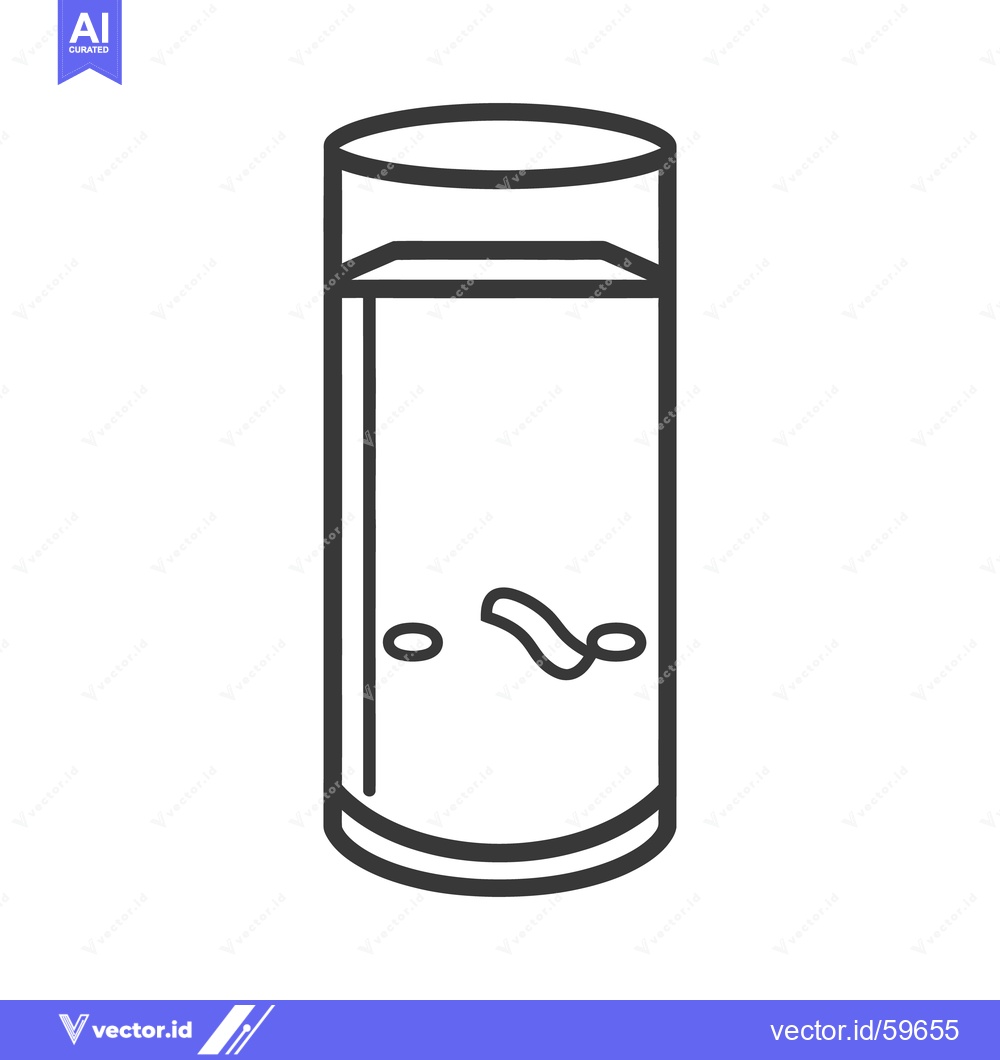 Premium Vector dari A simple illustration depicts a transparent drinking glass of liquid