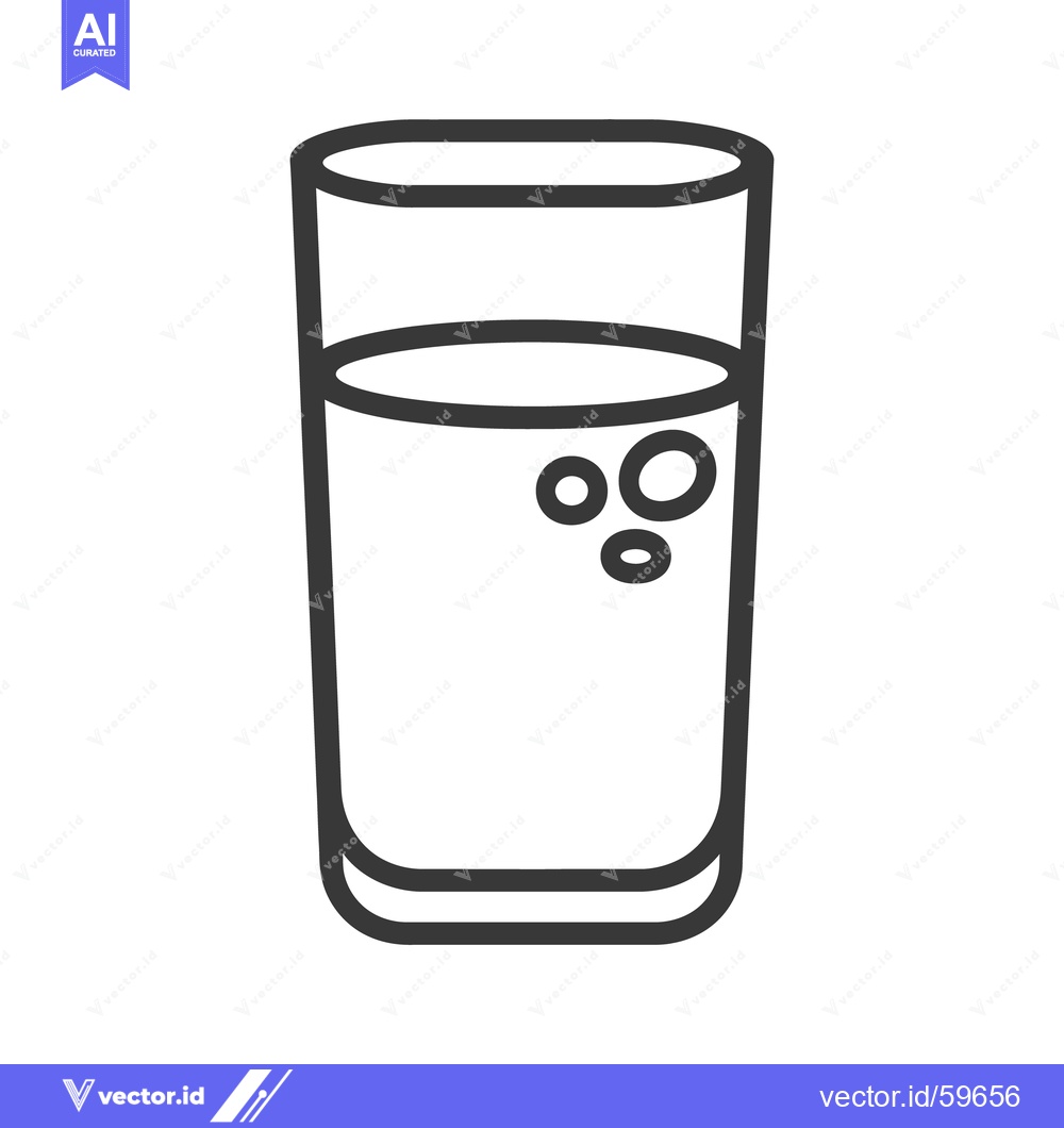 Premium Vector dari A simple illustrated image of a glass filled with liquid