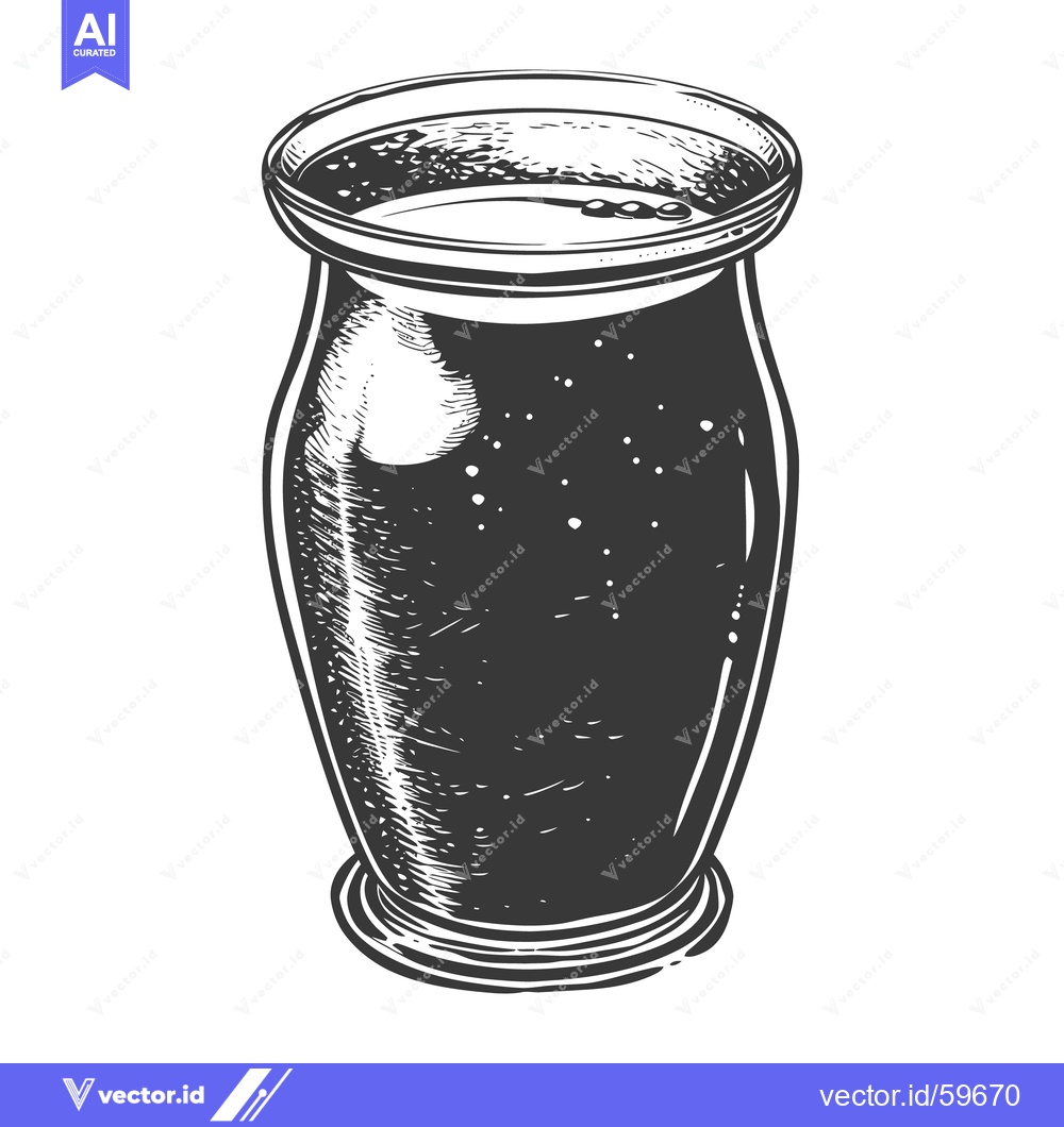 Premium Vector dari An illustration of a jar containing a dark liquid