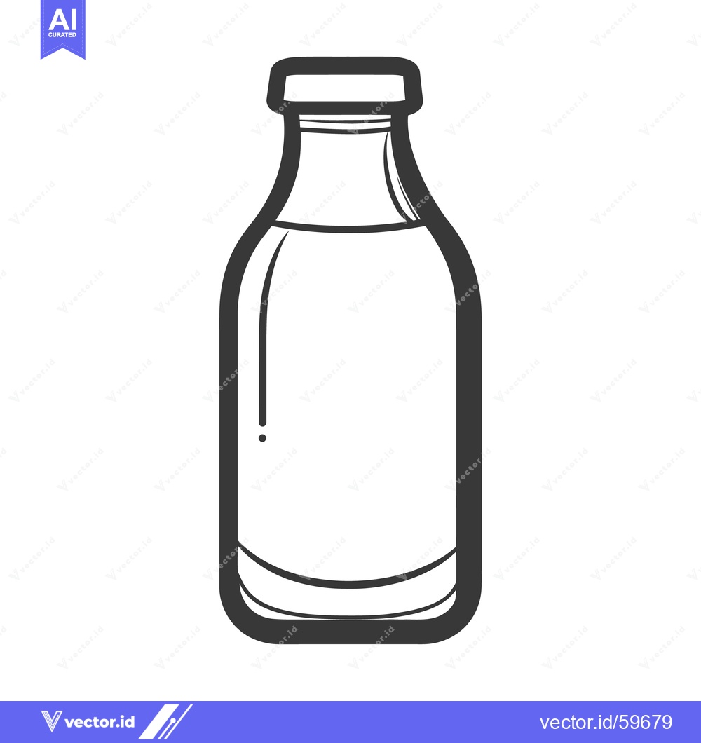 Premium Vector dari A simple graphic depiction of a bottle containing liquid substance