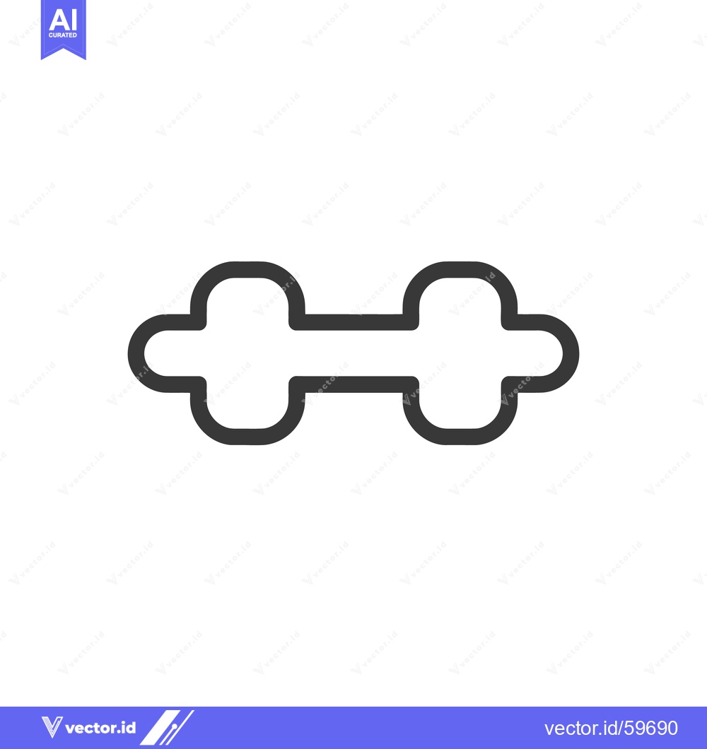 Premium Vector of Minimalist Dumbbell Icon: Fitness, Strength, and Exercise Symbol